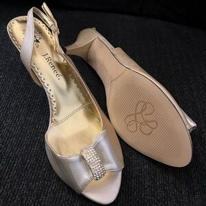 Gold, jeweled J Renee heels